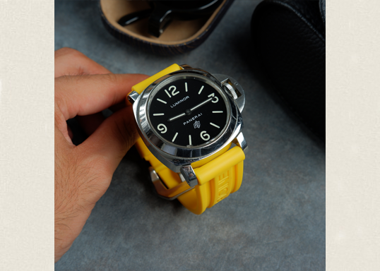 Yellow Rubber Panerai Strapfreak Premium Watch Straps at